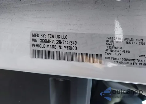 2022 Ram Promaster 3500 Cargo Van High Roof 159 Wb Ext z USA, uszkodzony, nr VIN 3C6MRVJG9NE142840